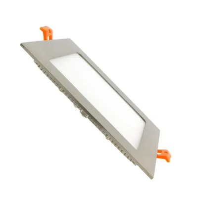 Produktbild von LED Einbaustrahler flach 12W Eckig SuperSlim Silber Ausschnitt 155x155 mm  4000K Neutralweiß