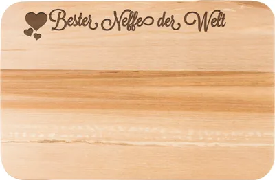 Produktbild von Mr. & Mrs. Panda Schneidebrett Neffe - Transparent - Geschenk, Holzbrett, Bester, Sohn des Bruders, Frühstücksbrettchen, Patenkind, massivholzbrett, Küchenbrett, Onkel