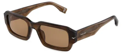 Produktbild von Police SPLU72E Marrone striato lucido 54/21/150 Herren Sonnenbrillen