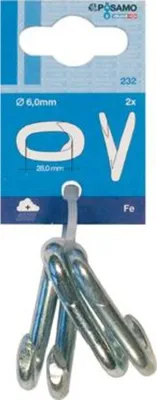 Produktbild von PÖSAMO Notglied Stahl-verzinkt 6 mm a 2 Stk.