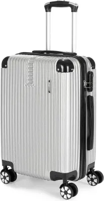Produktbild von Famanu Hartschalen-Reiskoffer mit Zahlenschloss - 37 x 56 x 22 cm - Leicht und Robust - 4 Rollen und Handgriffe