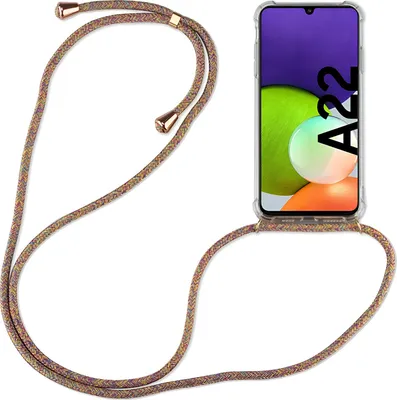 Produktbild von Handykette für Samsung Handyhülle mit Band Schutz Hülle Handy Tasche mit Schnur Samsung Galaxy A22 4G Rainbow