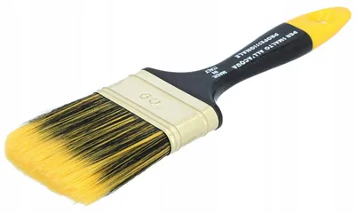 Produktbild von Flachpinsel 50 mm, Acrylborsten, Kunststoffgriff, für Farbe und Beize