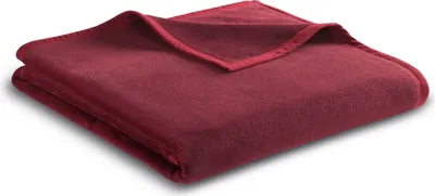 Produktbild von Biederlack Wohndecke mit Velourband-Einfassung Farbe bordeaux Größe 150 x 200
