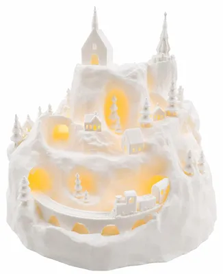 Weihnachtsdorf Bergform LED-Licht weiß 21,8x21x18,5 cm