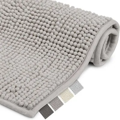 Obrázek produktu pro Protiskluzová rohož, světle šedá, 50 x 80 cm, podlahová rohož do koupelny nebo sprchy