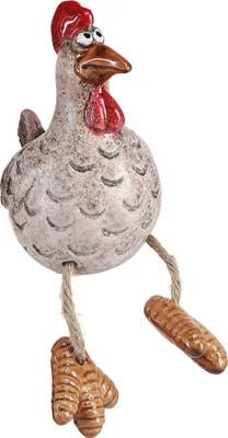 Produktbild von Lustige Huhn Kantenhocker Keramik Osterdeko 9,5cm 3er Set, 3 Stück