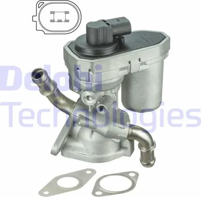 Produktbild von DELPHI EG10436-12B1 AGR-Ventil für FORD Transit Mk6 Kasten (V347, V348, FA) Abgasrückführungsventil