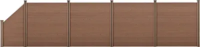 Obrázek produktu pro WPC zahradní plot se sklonem soukromí obrazovky větrné zábrany lamelový plot 183x799cm [neu.holz]