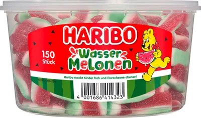 Image de Haribo Melon Gomme de fruit saveur pastèque doux acide 1050g