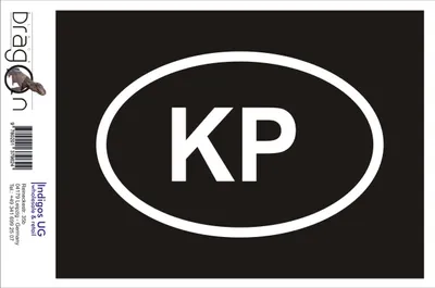Produktbild von Aufkleber / Autoaufkleber - JDM / Die cut / Auto / OEM - Nordkorea KP - 110x70 mm schwarz - Heckscheibe / Heckscheibenaufkleber