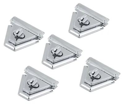 5er Set Eleganter Drehverschluss für Taschen und Geldbörsen silber