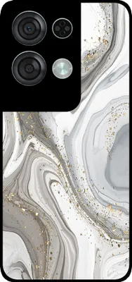 Produktbild von Smartphonica Telefon Fall geeignet für Oppo Reno8 Pro mit Marmor-Druck - TPU zurück Abdeckung Fall Marmor-Design - Silber
