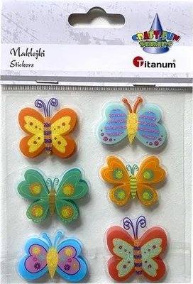 Image de Autocollants 3D papillons mix 6pcs