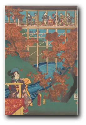Produktbild von Kunstdruck „Druck“ von Utagawa Kunisada – 30 x 45 cm – ungerahmt