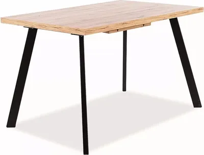 Productafbeelding van Eettafel Brick, keukentafel, 120-160x80x75 cm, eikenhout Artisan / zwart, uitschuifbaar