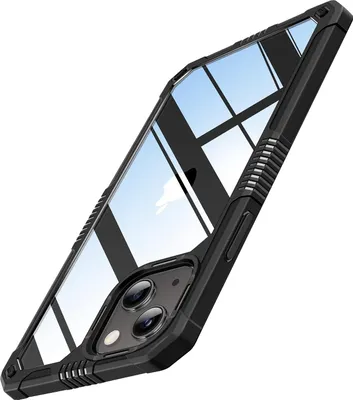 Image de COQUE TRANSPARENTE RÉSISTANTE POUR IPHONE 14 Plus 6,7 pouces CADRE NOIR