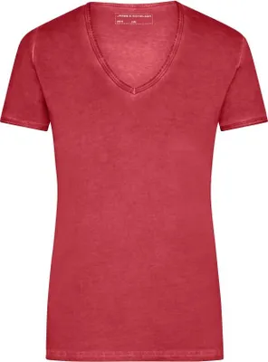 Produktbild von Trendiges T-Shirt mit V-Ausschnitt red, Gr. L