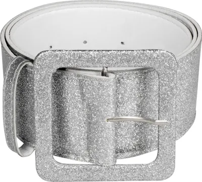 Immagine prodotto di cintura glitter argento (120x5,5 cm)