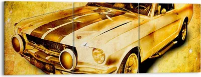 Produktbild von Bild auf Leinwand - Leinwandbild - Auto klassisch Geschwindigkeit Sammler - 150x50cm - Wand Bild - Wanddeko - Leinwanddruck - Bilder - Kunstdruck - Leinwand bilder - Wandkunst - CA150x50-0528
