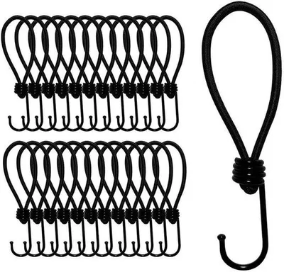Produktbild von Spannbänder mit Haken 13 cm, 25 Stück - Universale Ladungssicherung für Planen und Anhänger
