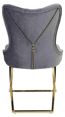 Produktbild von Esszimmer 2x Stühle Luxus Sessel Stuhl Grau Lehnstuhl Wohnzimmer Möbel Neu