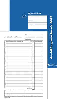 Produktbild von Ausbildungsnachweis A4 Block 28 Blatt Packung mit 10 Stück