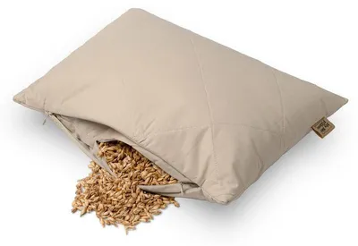 Speltkissen 40x60 cm, ergonomisch, Bio-Füllung, beige