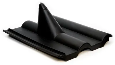 Produktbild von PremiumX Frankfurter Dachpfanne Schwarz Dachabdeckung Dachziegel Kunststoff PVC