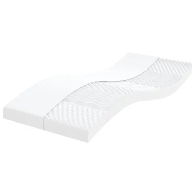 Image de Matelas en mousse blanc 90x220 cm 7 zones dureté 20 ILD