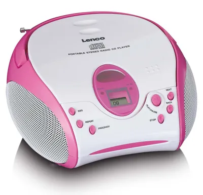 Produktbild von Lenco SCD-24PK kids - Tragbares FM-Radio mit CD-Player - Kopfhöreranschluß - Pink