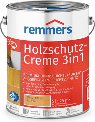 Produktbild von Remmers Holzschutz-Creme 3in1 pinie/lärche (RC-260) 5 l, Holzlasur aussen