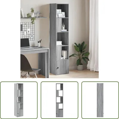 Zdjęcie produktu dla The Living Store Regał szary Sonoma 40x36x189 cm Materiał drewnopochodny