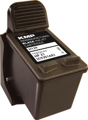 Produktbild von KMP Tintenpatrone passend für HP 21 Black C9351AE