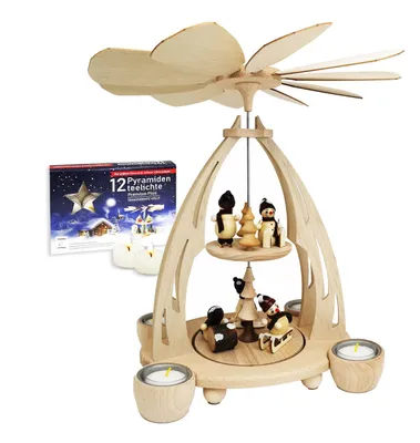 Zdjęcie produktu dla Drewniane, stołowe, tealight, świąteczne i piramidalne bałwanki