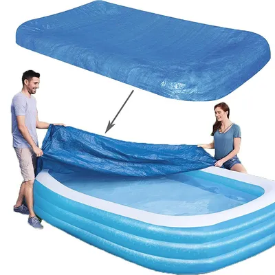 Produktbild von Rechteckige Poolabdeckung 305 x 183 cm,wasserdicht, staubdicht, robustes PE-Material,Abdeckplane für Frame Pool für Garten und Familienpools