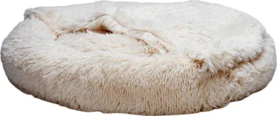 Immagine prodotto di Letto per cani Beeztees Yala in peluche beige, diametro: 80 cm