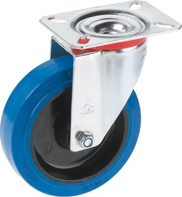 Produktbild von Lenkrolle mit Platte 100 x 36 mm, Tragkr. 150 kg