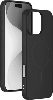 Image de Coque Silicone Magsafe IP16 Pro Max Noire