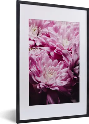 Produktbild von MuchoWow® Gerahmtes Poster Blumen - Rosa - Natur 40x60 cm - Poster mit Schwarzem Bilderrahmen Wandposter Rahmen Foto Bilder - Poster in Rahmen