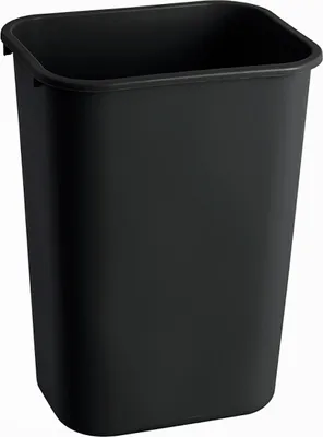 Produktbild von Rubbermaid rechteckiger Abfallbehälter | 39 Liter, HxBxT 50,5x27,9x38,7cm | Polyethylen | Schwarz