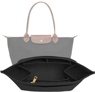 Produktbild von Schwarze Handtaschen Organizer Einlage Mittelgröße aus Vilt