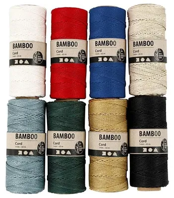 Produktbild von Creativ Company Bambuskordel gedreht 1 mm, 65 m - Weiß