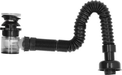 Image de Tuyau de vidange d'évier pour lavabo intégré Tuyau de vidange d'évier flexible extensible en acier inoxydable