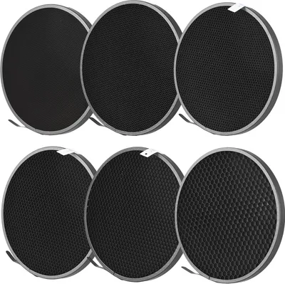 Produktbild von 6-teiliges Fotografie-Wabengitter 10¡ã/20¡ã/30¡ã/40¡ã/50¡ã/60¡ã Waben-Lampenschirmgitter Ersatz fuer Profoto-Reflektor-Diffusor-Studiolicht-Blitzzubehoer