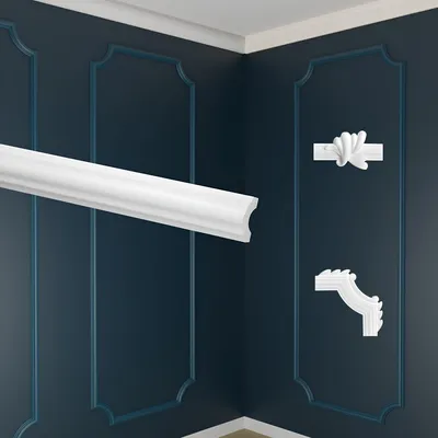 Produktbild von MARBET DESIGN Wandvertäfelung Styropor weiß - Segmentierte Wanddekoration XPS Stuck Nachbildung Kunststoff - Wandvertäfelung Flachleiste Wandprofil Eckleiste Design Optionen (E-18 38x18 mm, 20 Meter)
