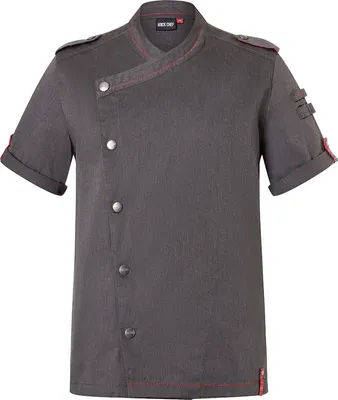 Produktbild von KARLOWSKY Herren Kochjacke Denim-Style ROCK-CHEF®Kurzarm Schwarz 50