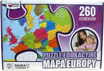Produktbild von Puzzle edukacyjne - mapa Europy, 260 elementów