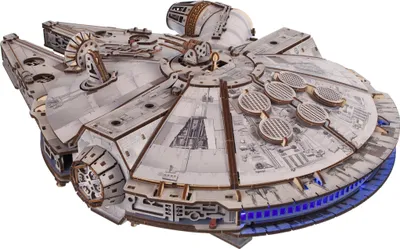 Image de Puzzle 3D, Faucon Millénium, Ugears, bois, 1235 pièces