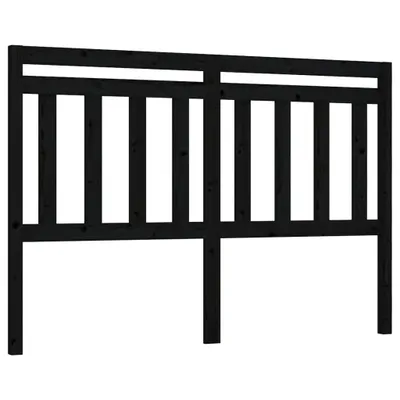 Image de vidaXL Tête de lit noir 146x4x100 cm pin massif